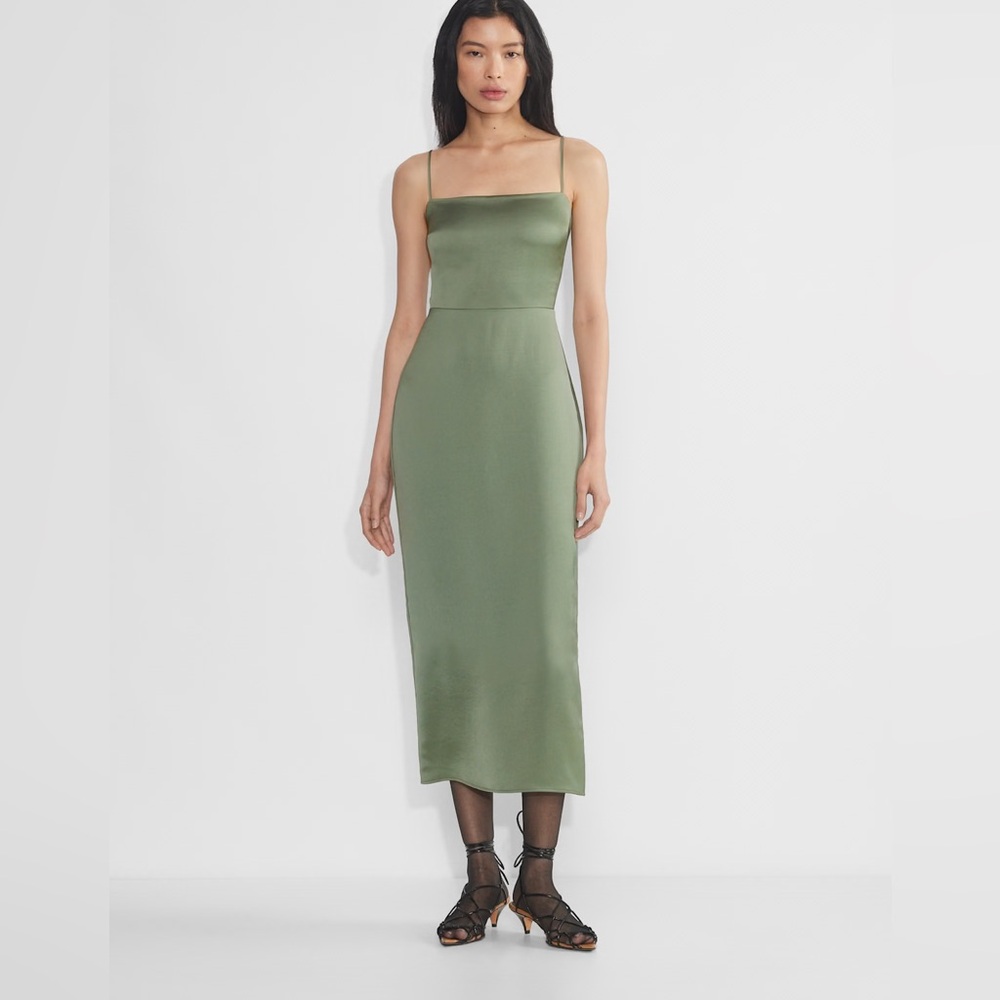 Green Madelyn Satin Dress
